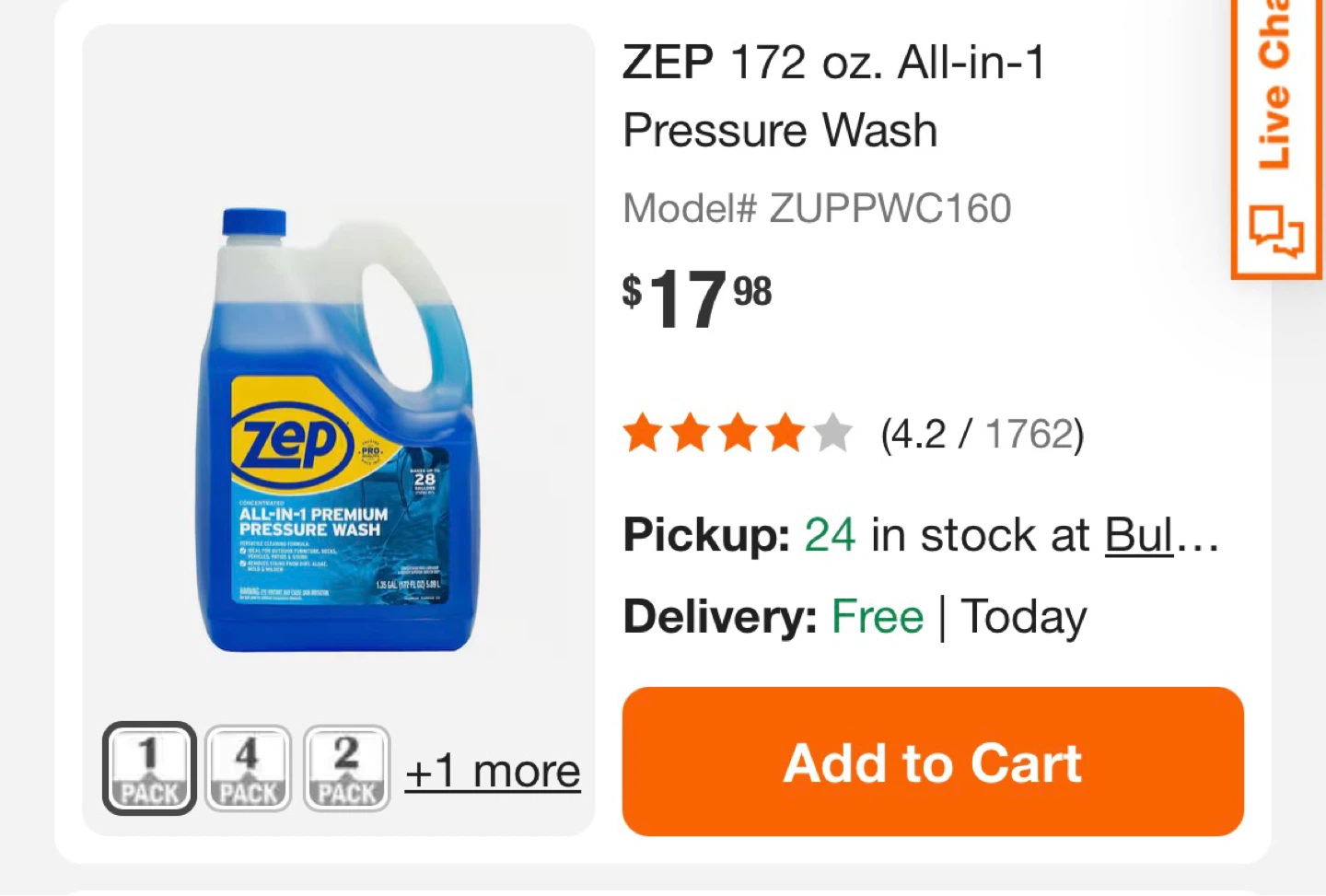 ZEP 172 oz. All-in-1 Pressure Wash - photo 3
