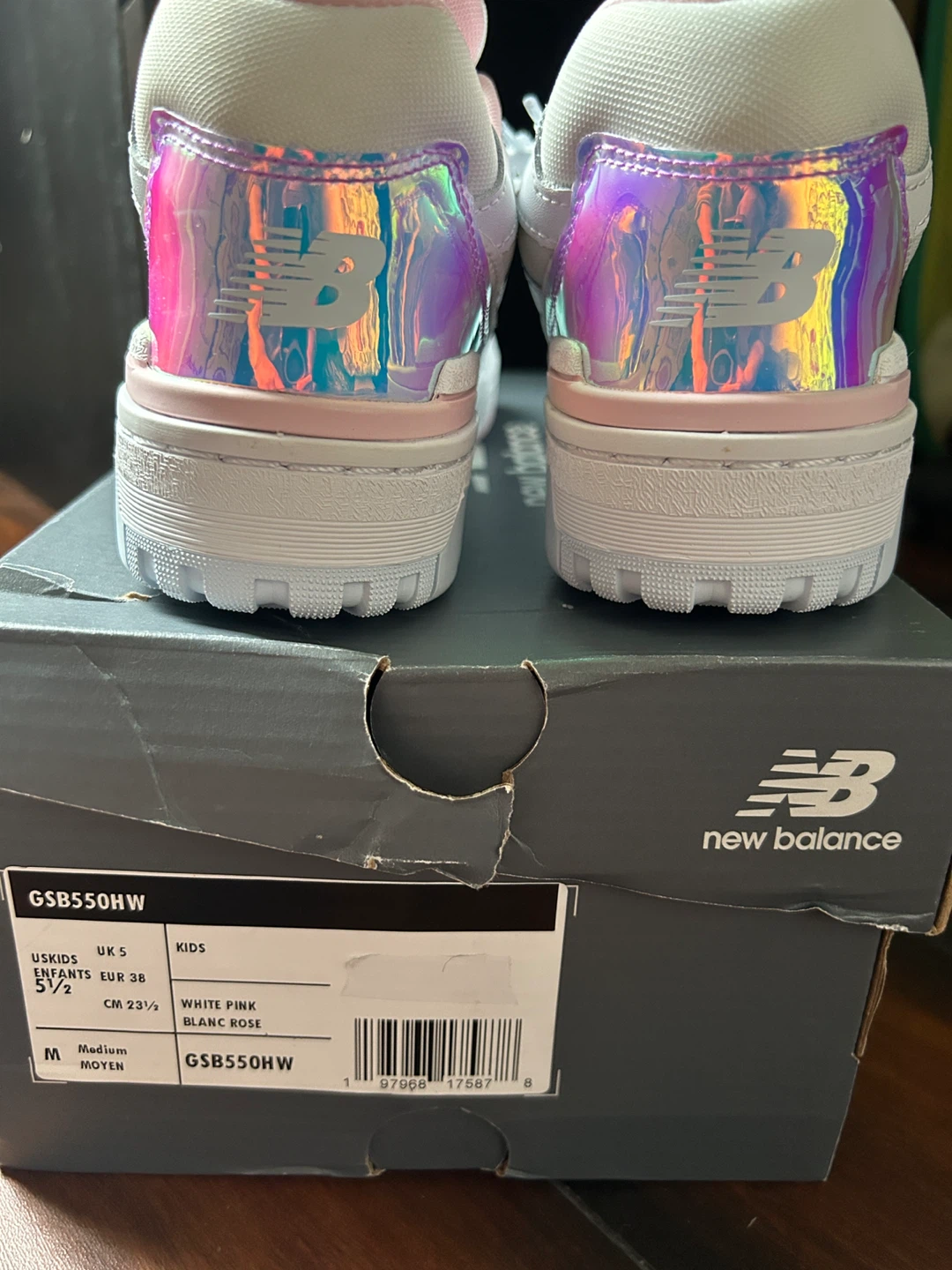New Balance 550 Kids White Pink  Sneakers - photo 4