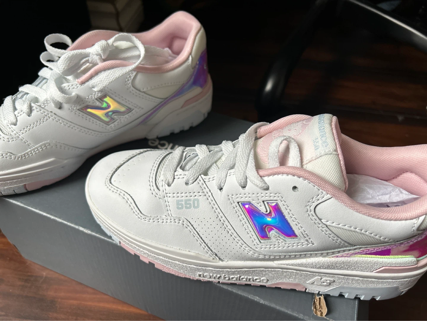 New Balance 550 Kids White Pink  Sneakers - photo 2