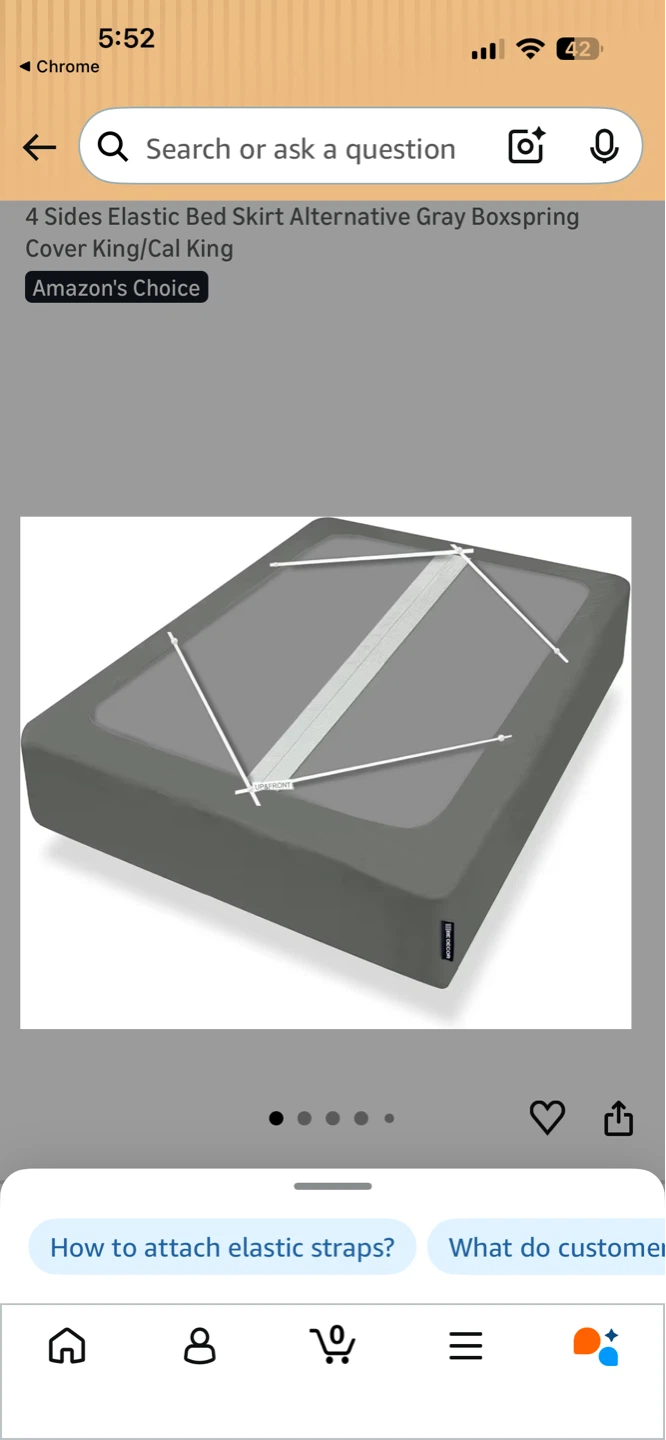 Sleek box spring/ bed skirt