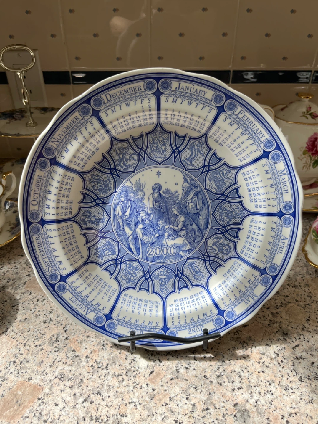 Spode Blue Room 2000 Calendar Plate