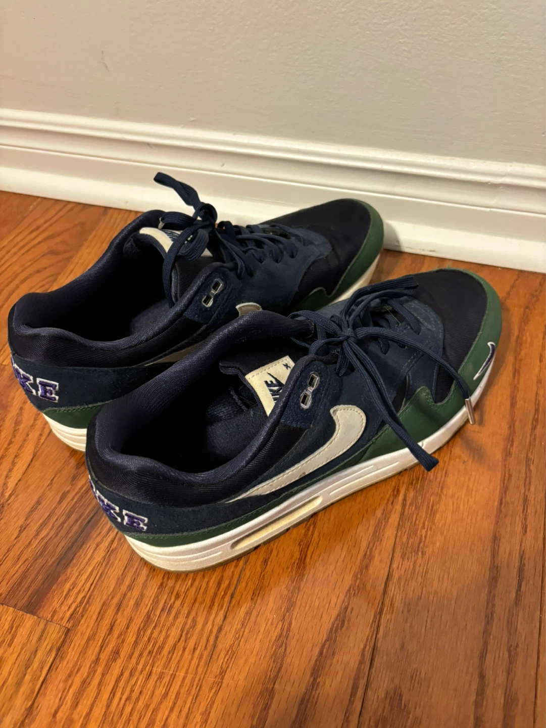 Nike Air Max 1 Navy Green Shoes Size 11.5 - photo 2