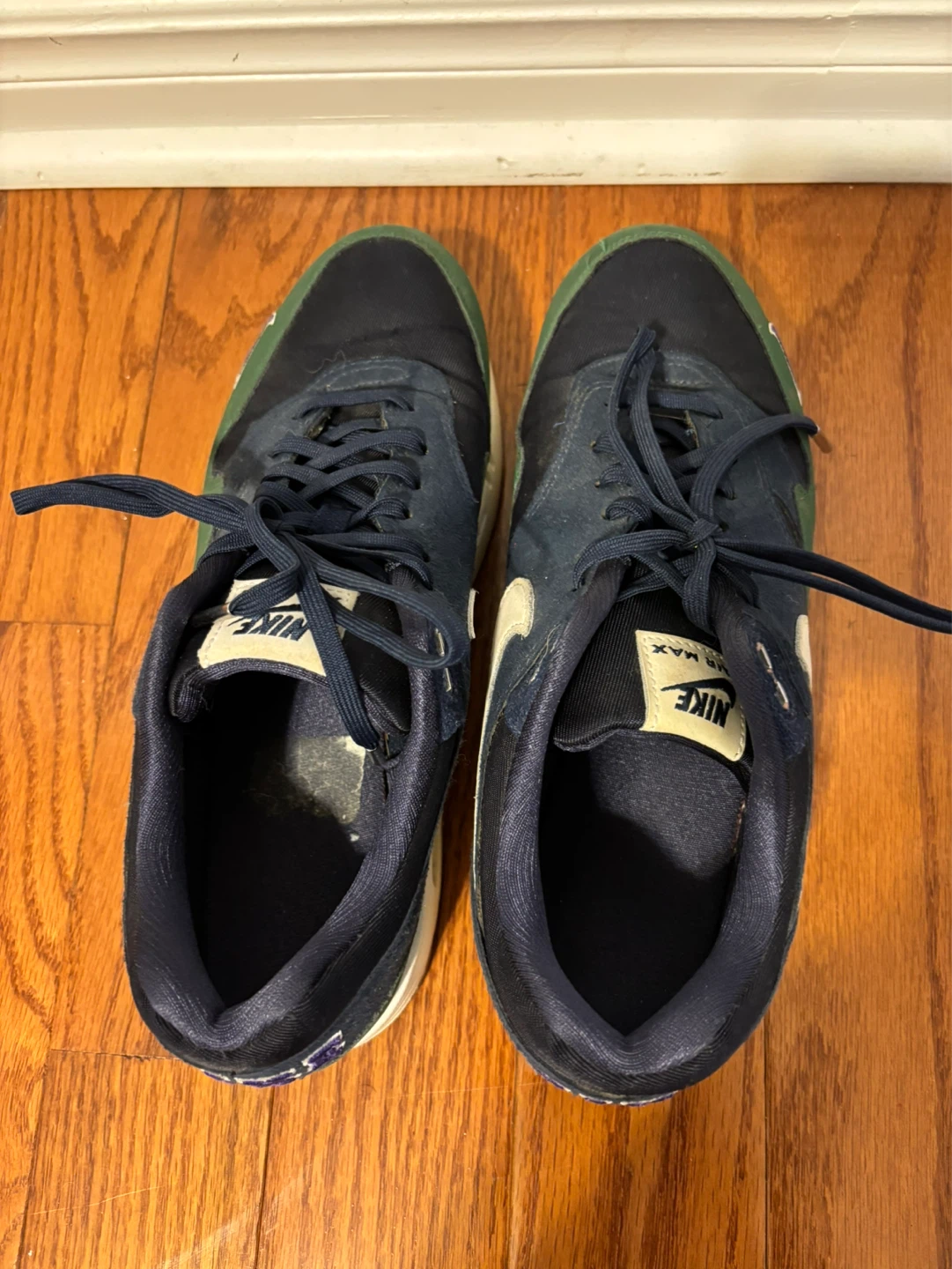 Nike Air Max 1 Navy Green Shoes Size 11.5 - photo 3