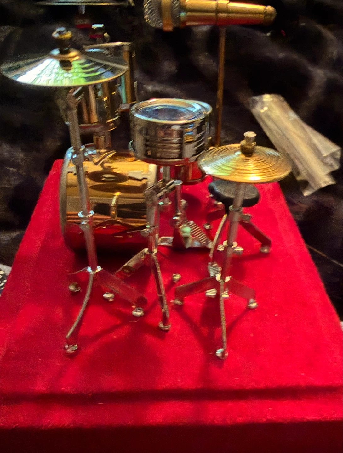 Miniature Drum Set with Microphone Display - photo 3