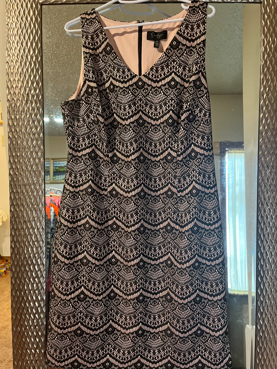 Jessica Simpson Black Lace Sheath Dress