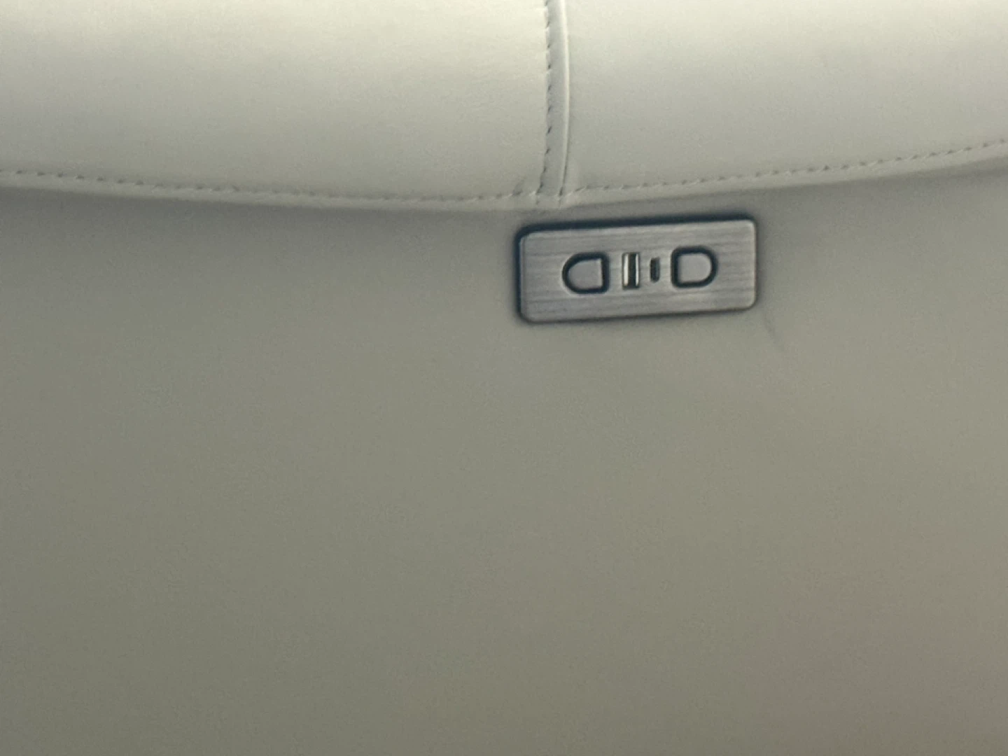 Grey Leather Reclining Sofa with USB Ports - photo 3