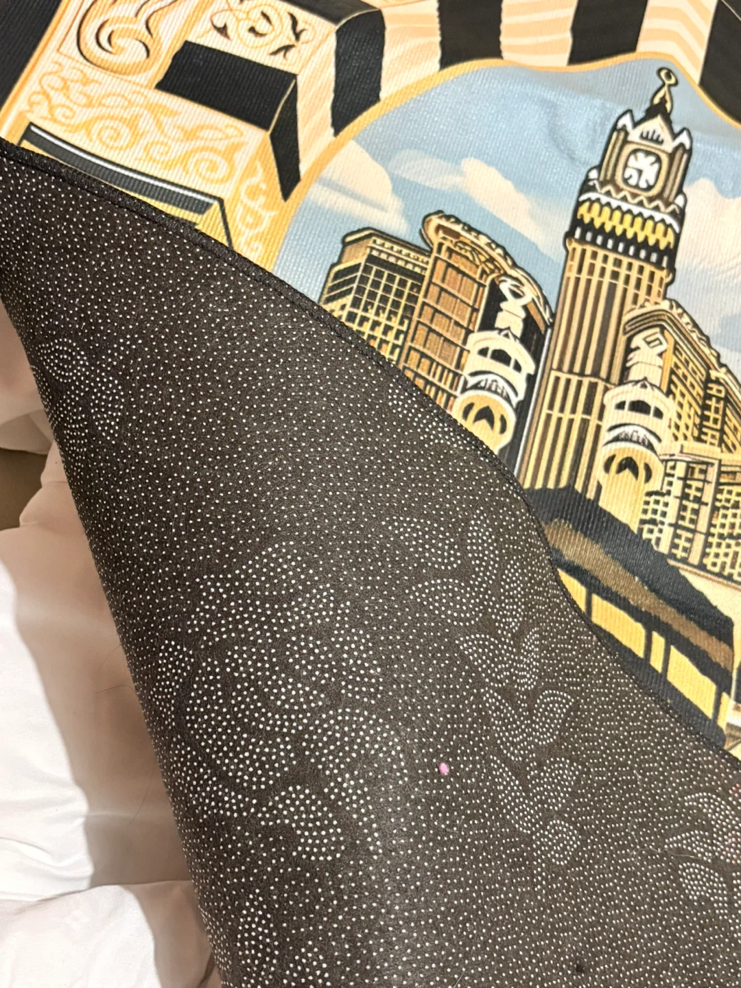 Islamic Prayer Rug with Kaaba and Clock Tower Design - photo 2