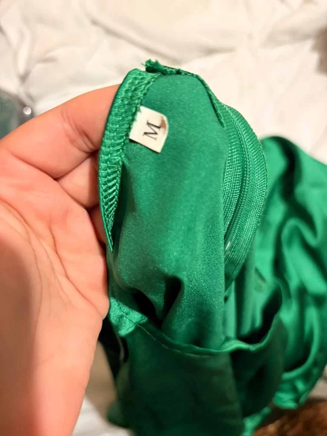 Emerald Green Satin Tie Front Maxi Dress - photo 3