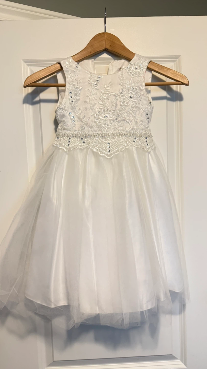 White Flower Girl Dress
