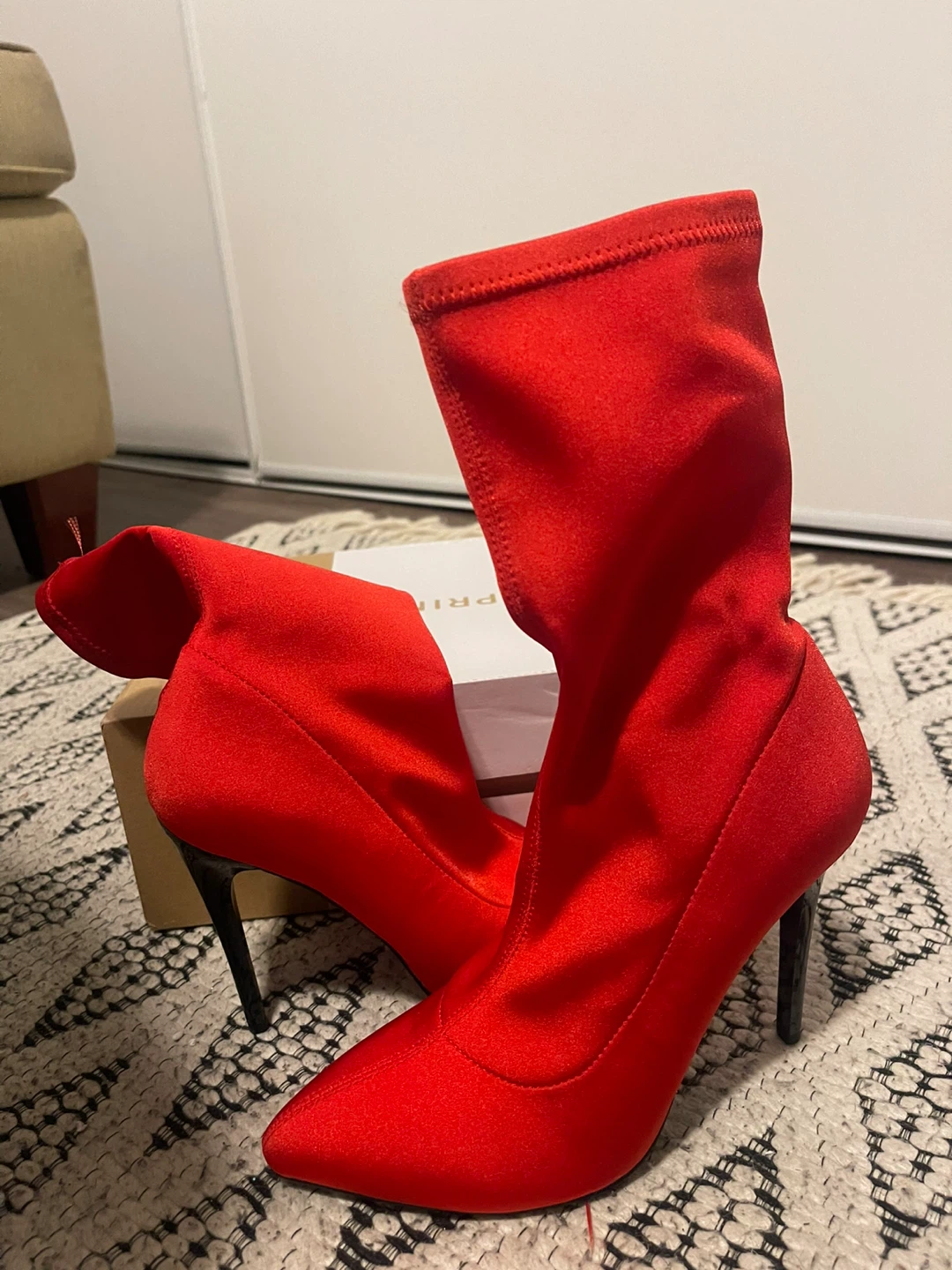 Red Sock Booties heels