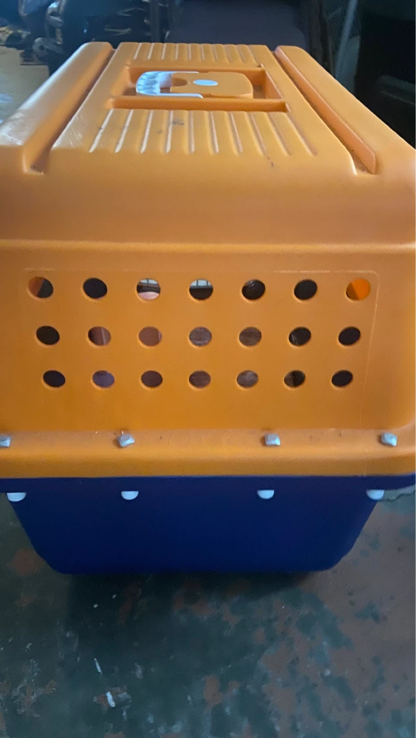 Orange and Blue Pet Carrier