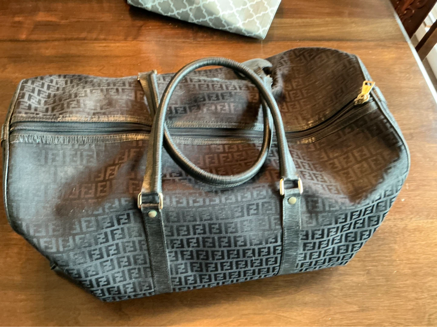 Black Canvas Duffel Bag