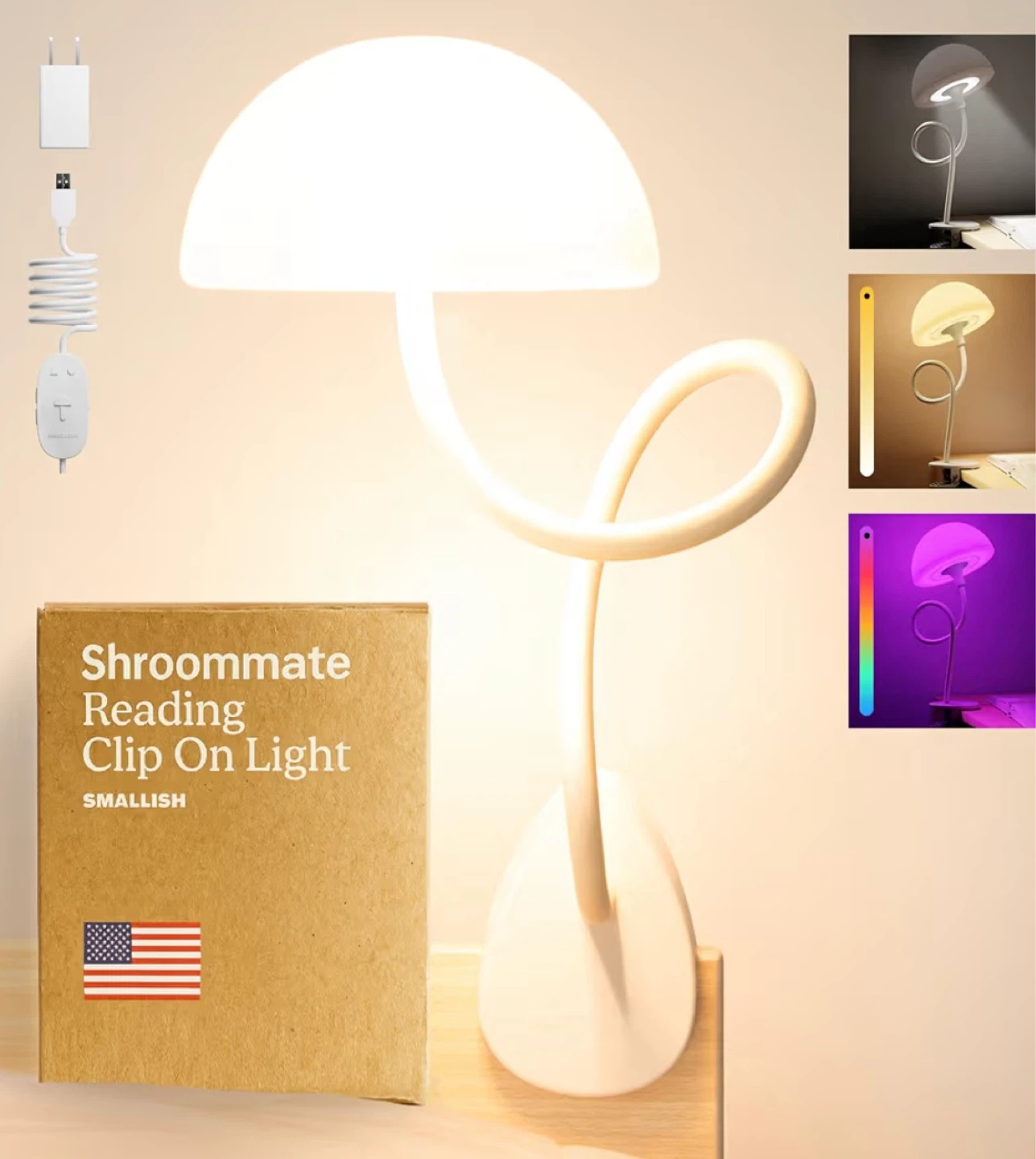 Shroommate Reading Clip On Light