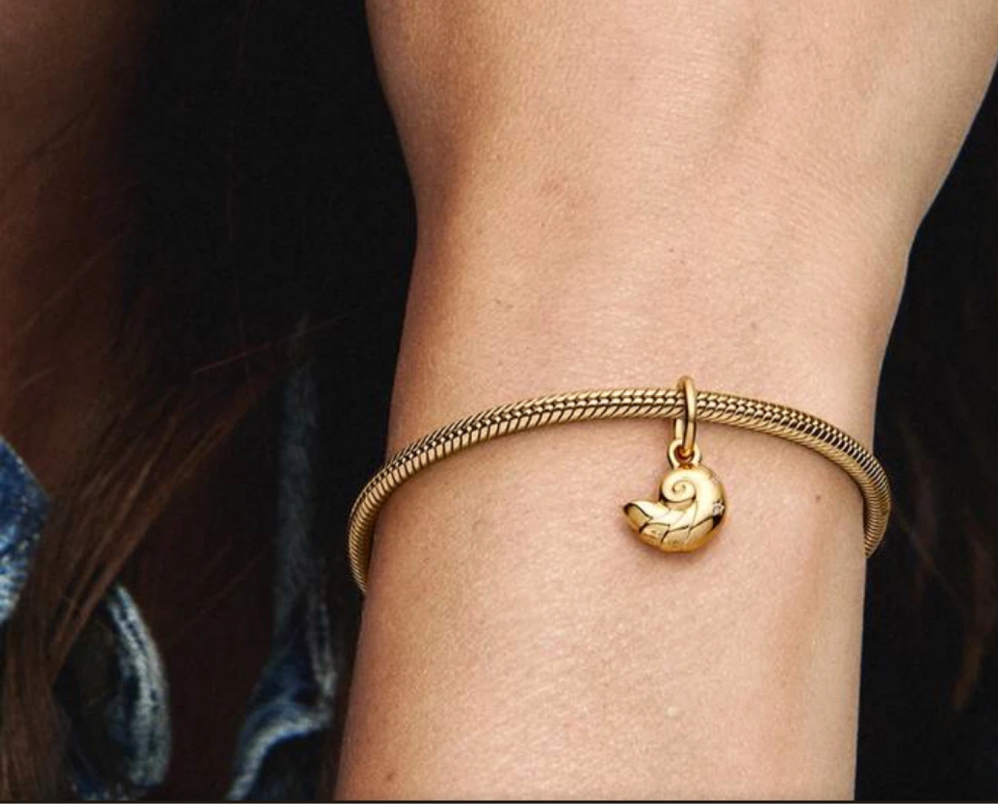 Gold Seashell Charm