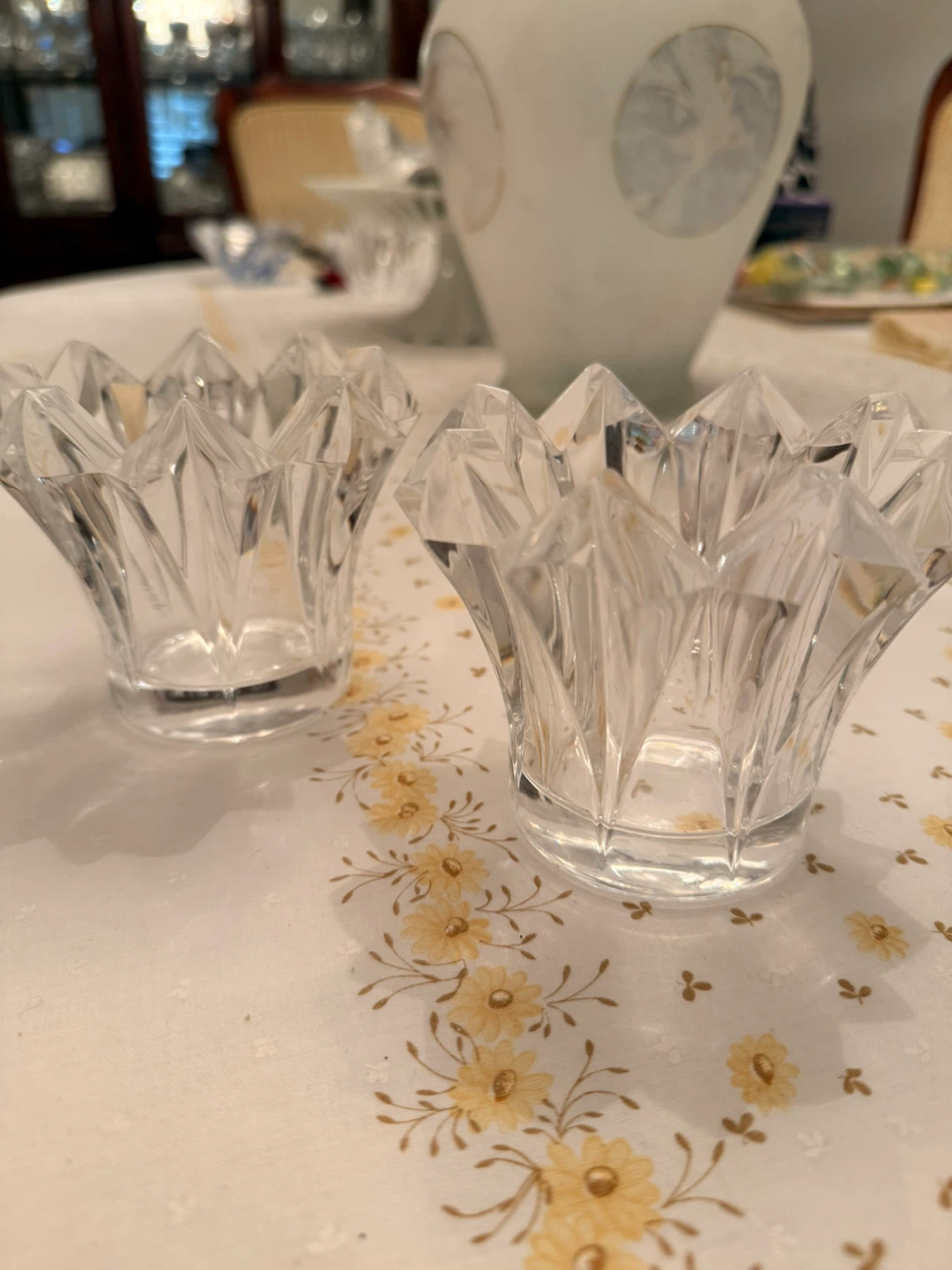 Set of 2 Mikasa Crystal Candle Holders