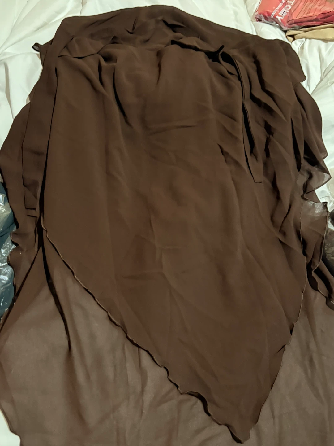 Chiffon Khimar- Brown (medium long) - photo 2