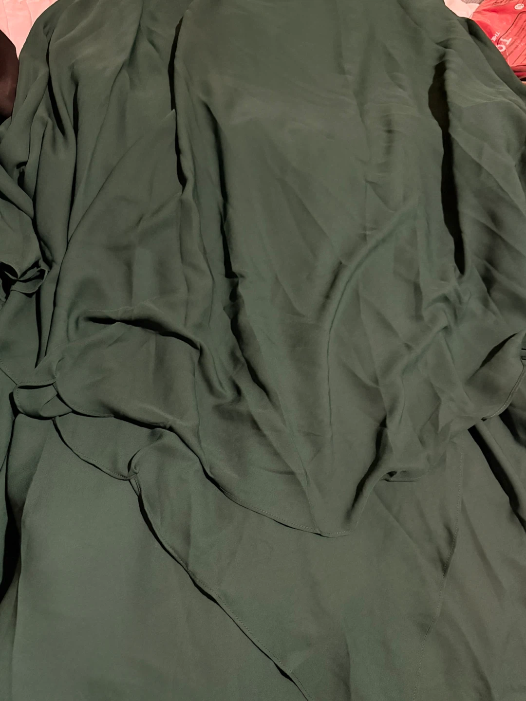 Dark Green Flowy Khimar - photo 3