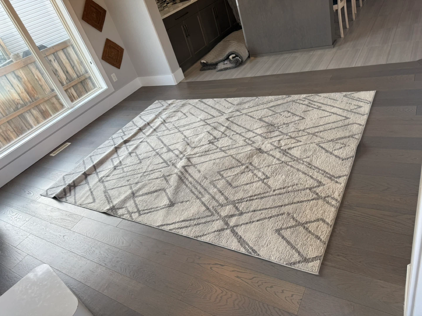 Geometric Pattern Area Rug, very clean , - photo 3