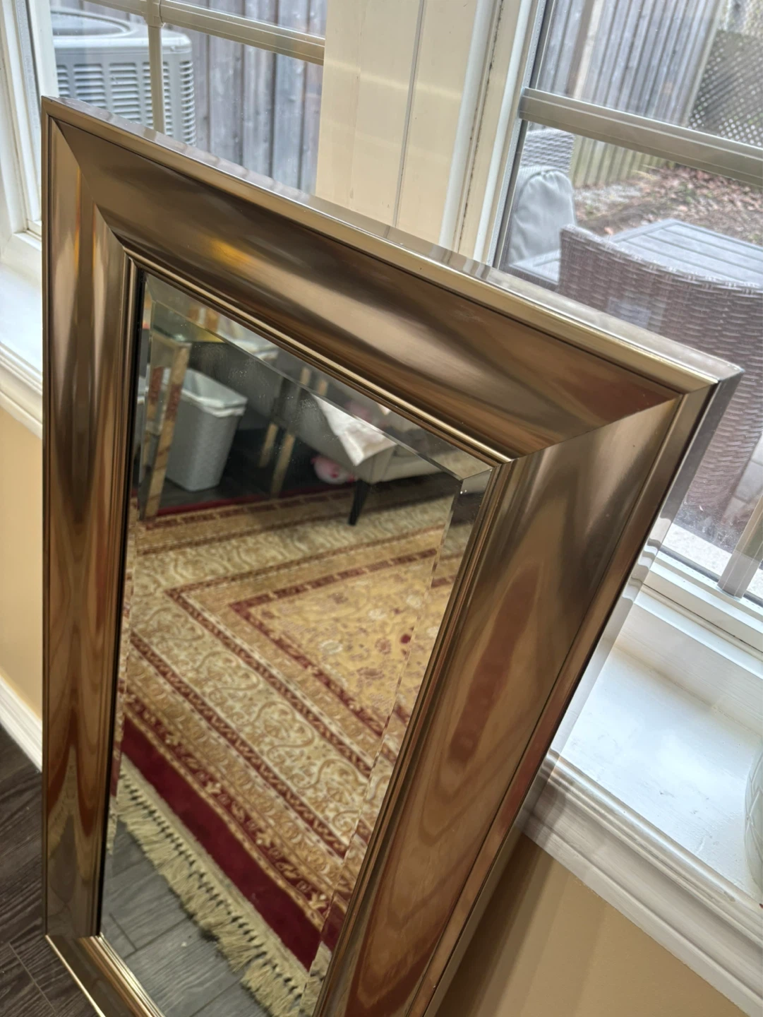 Rectangular Gold Framed Mirror - photo 3