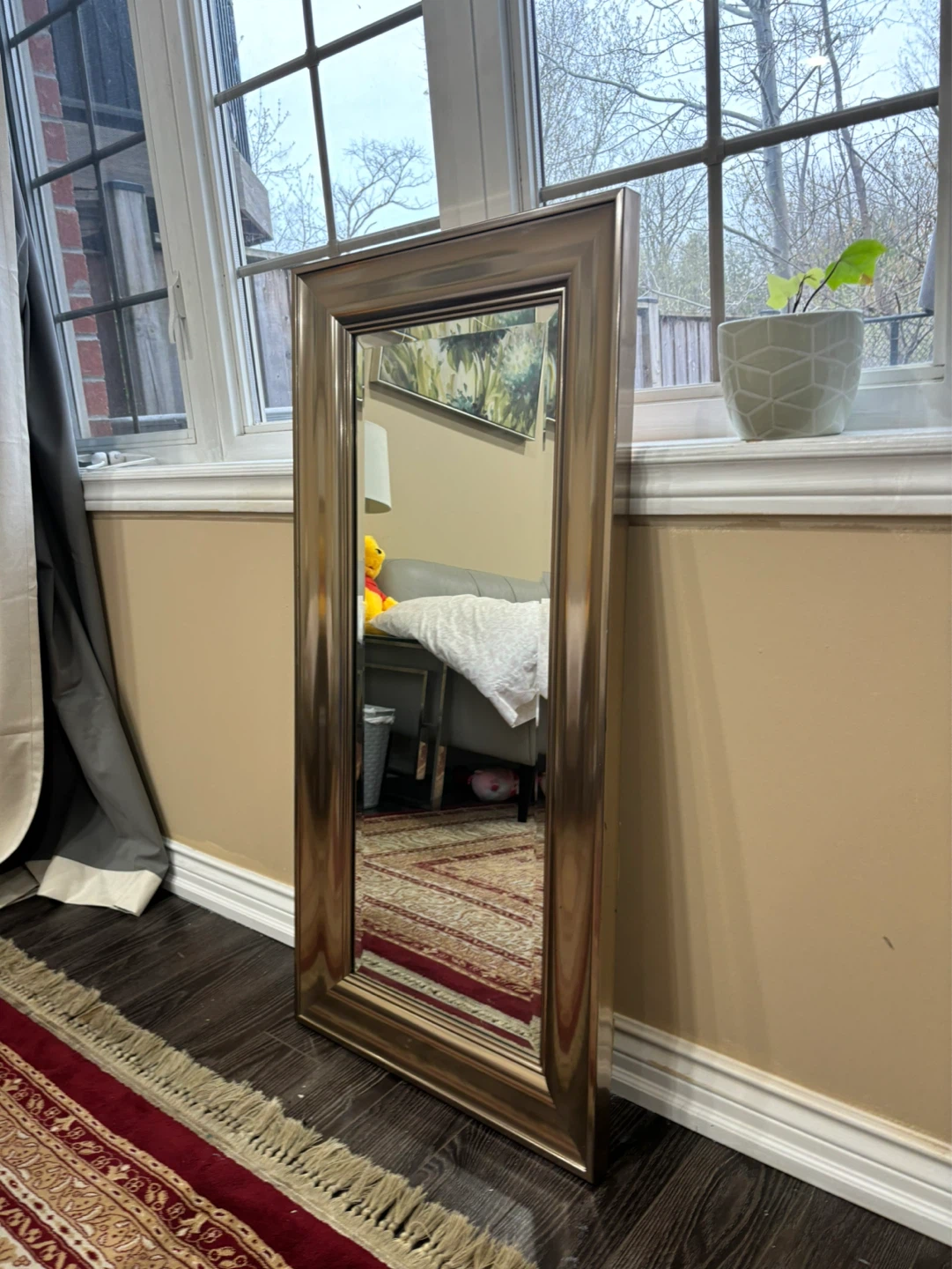 Rectangular Gold Framed Mirror - photo 2