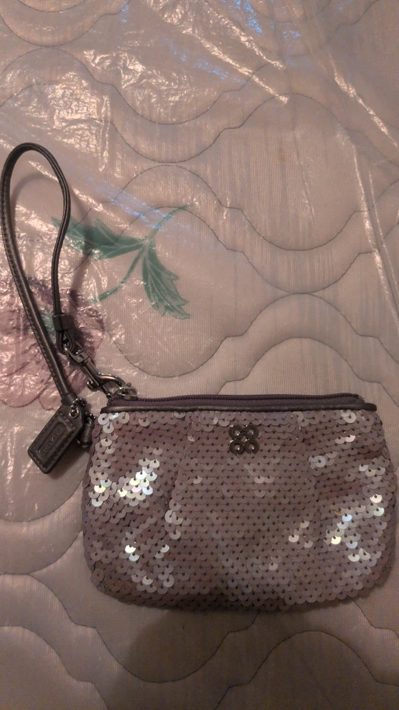Coach Sequin Wristlet