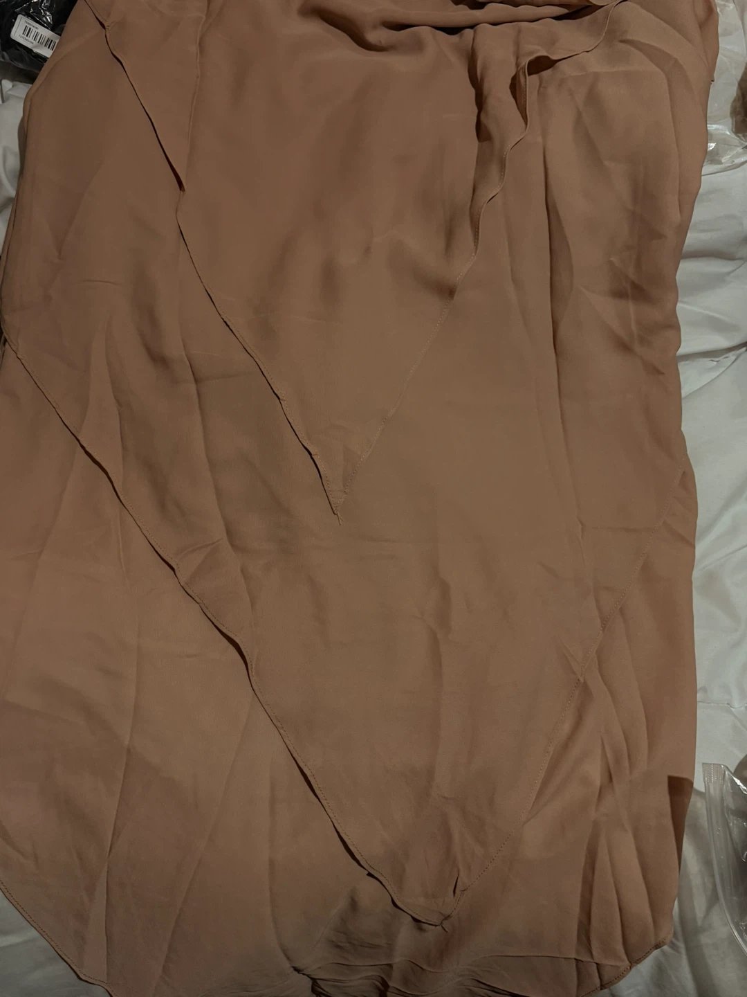 Layered Chiffon Scarf - Beige khimar - photo 3