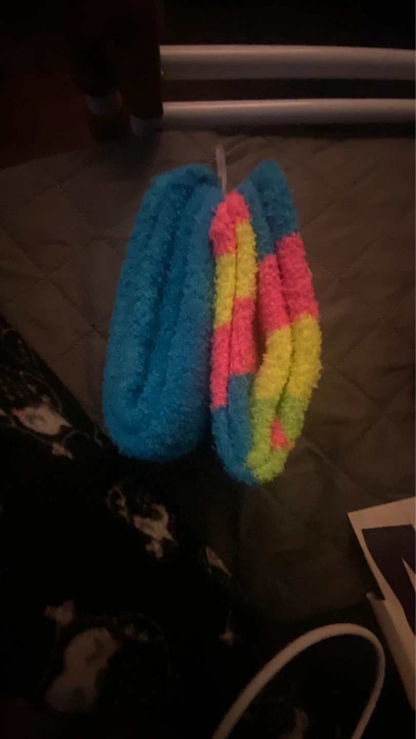 Fuzzy Slipper Socks - 2 Pairs