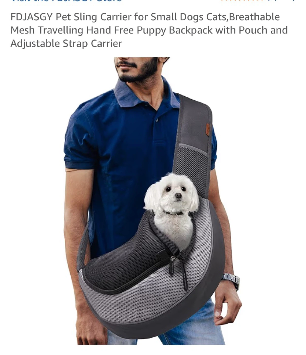 Pet Sling Carrier Large Grey (NEW)