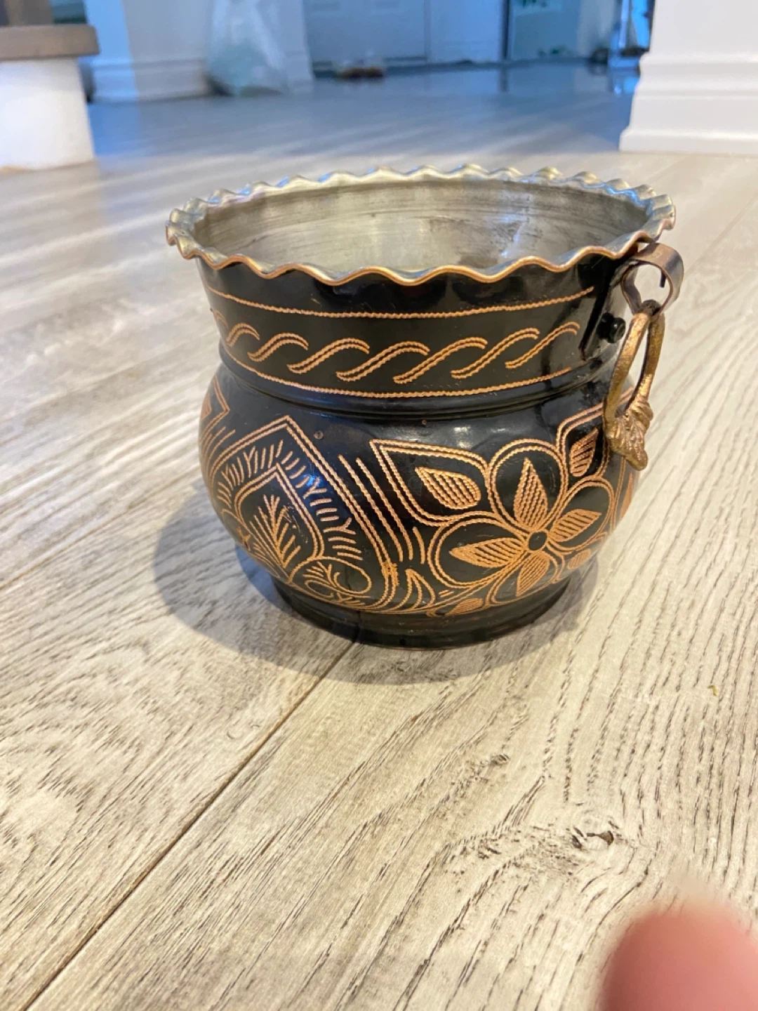 Decorative Copper Flower Pot