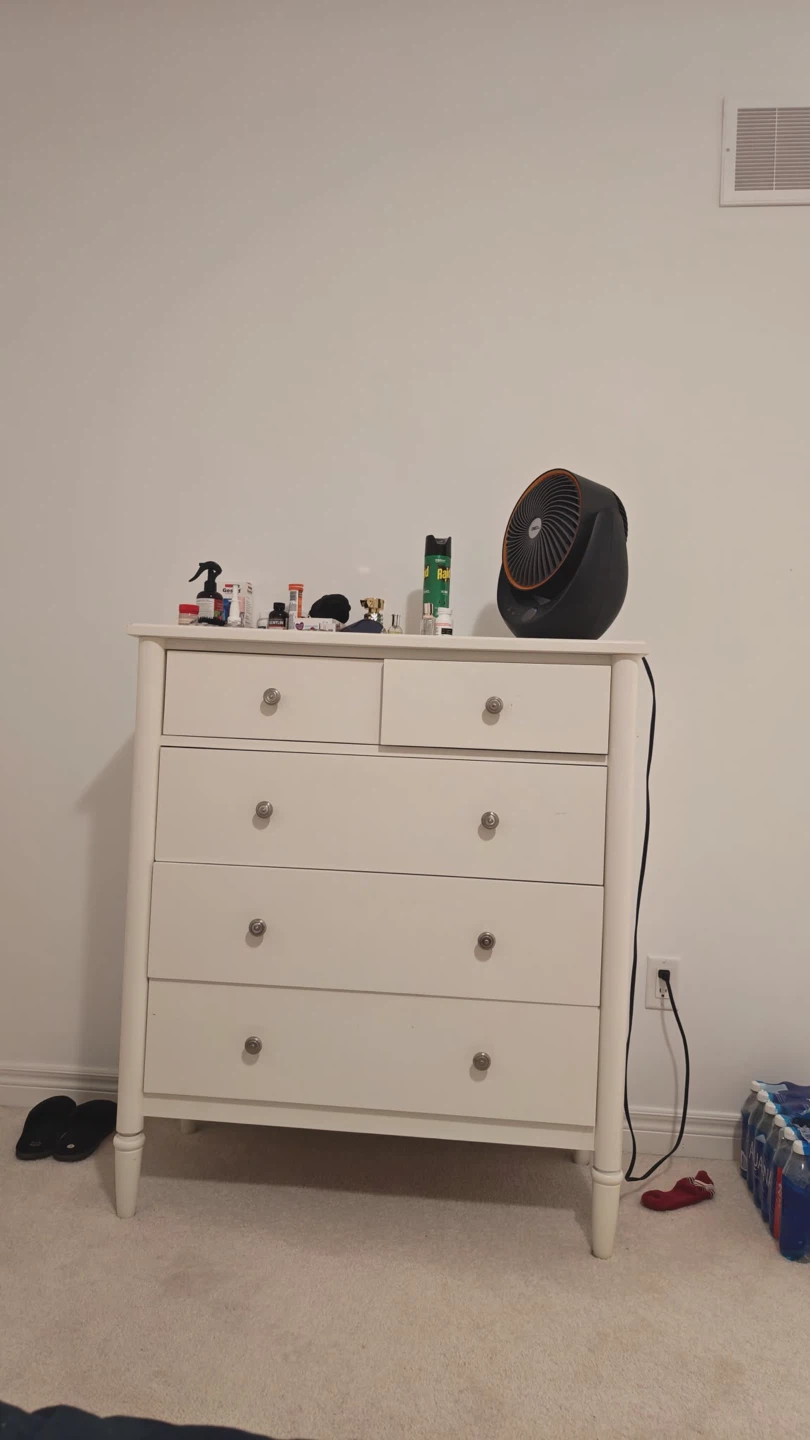 White 5-Drawer Dresser