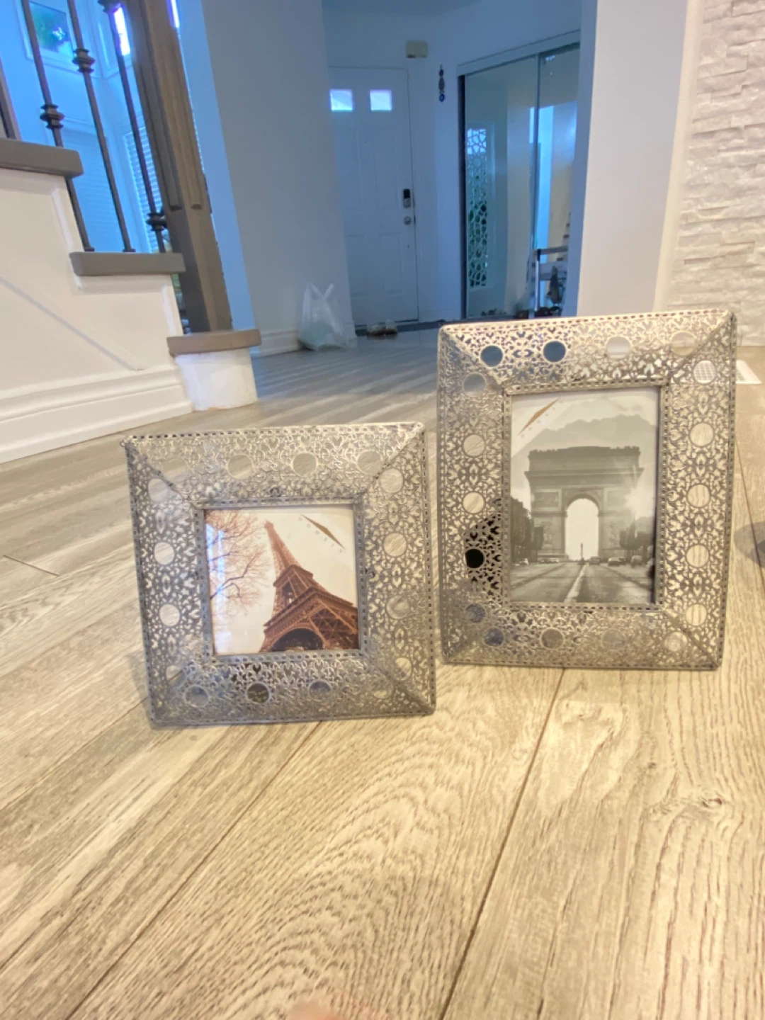 Set of 2 Silver Decorative Photo Frames
