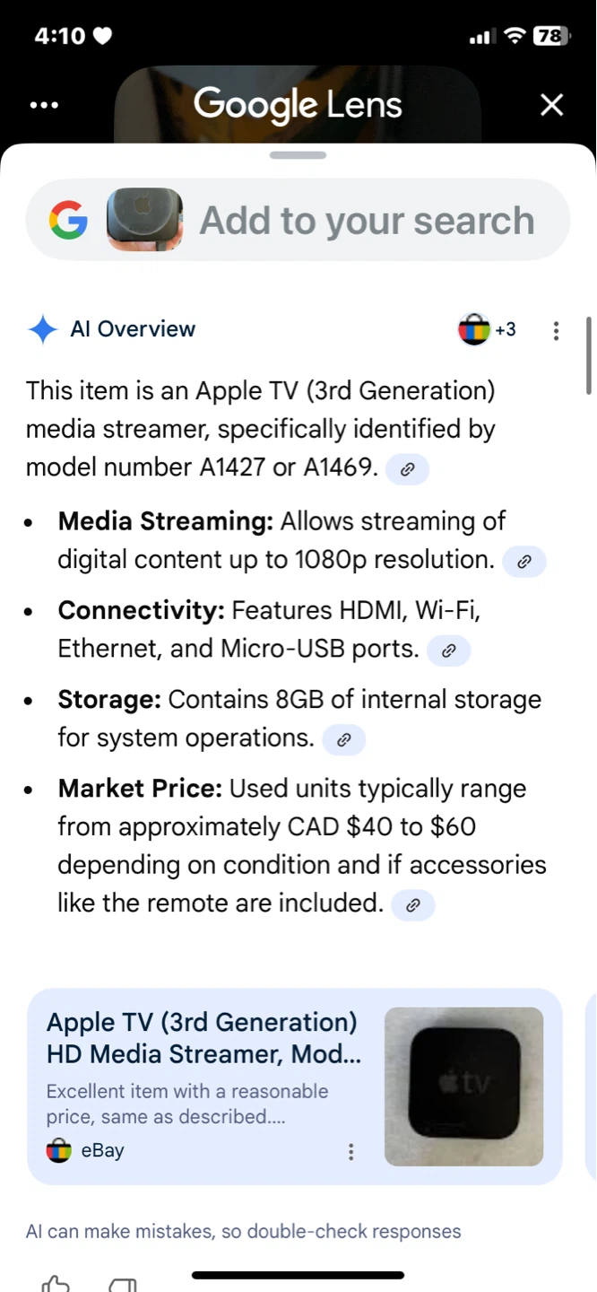 Apple TV (3rd Generation) Media Streamer - photo 2