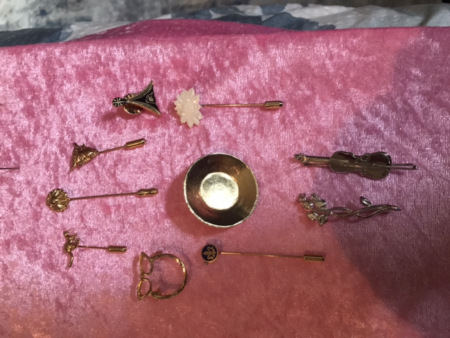 10 Assorted Decorative Stick Pins - Vintage Lot