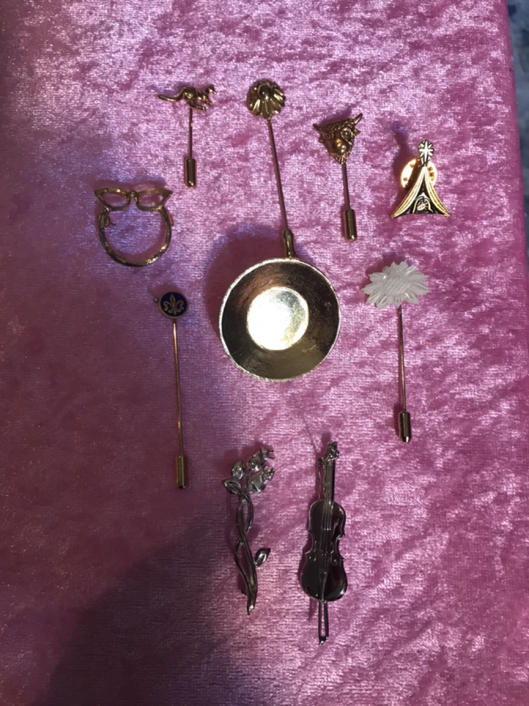 10 Assorted Decorative Stick Pins - Vintage Lot - photo 2