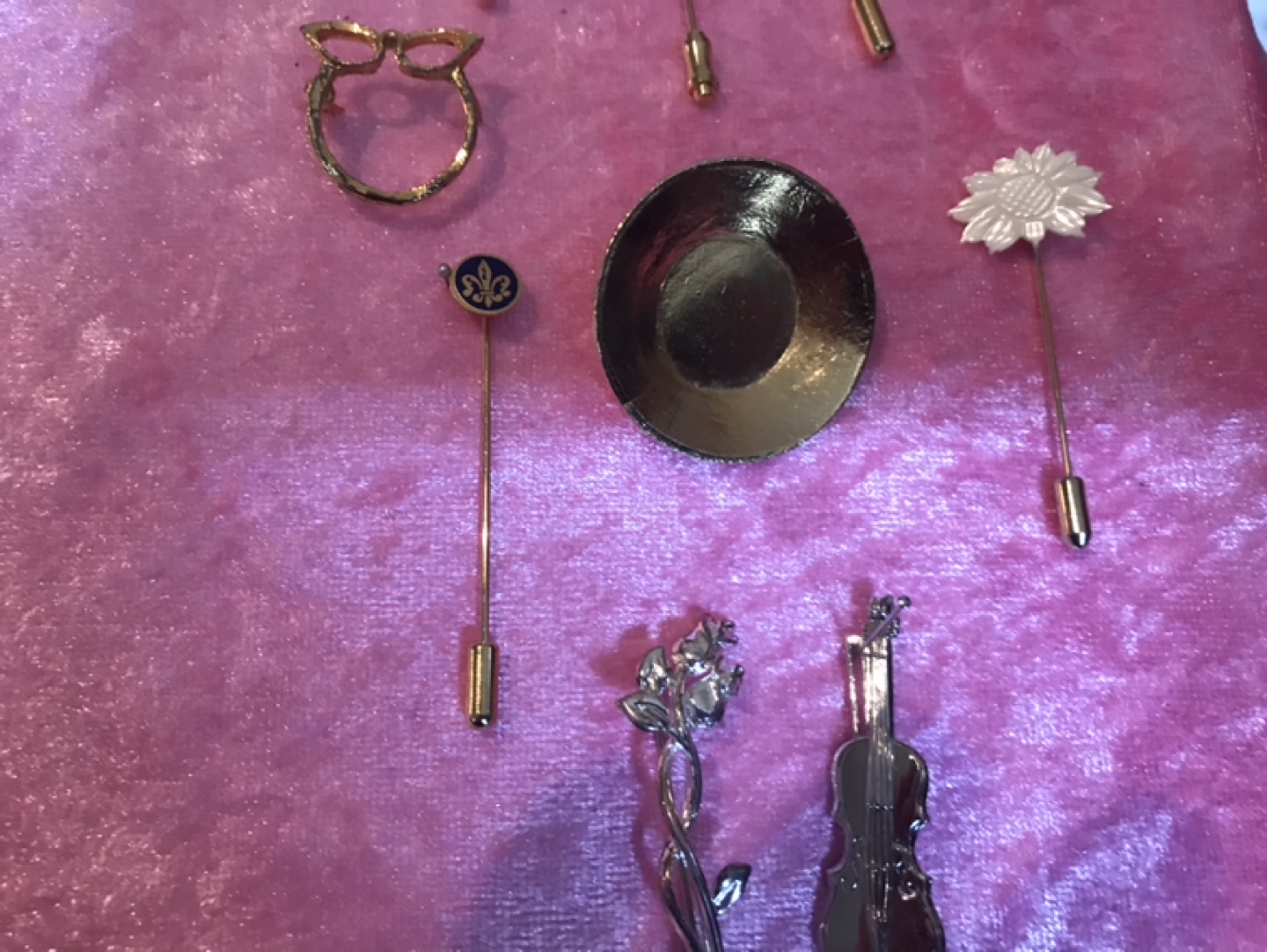 10 Assorted Decorative Stick Pins - Vintage Lot - photo 3