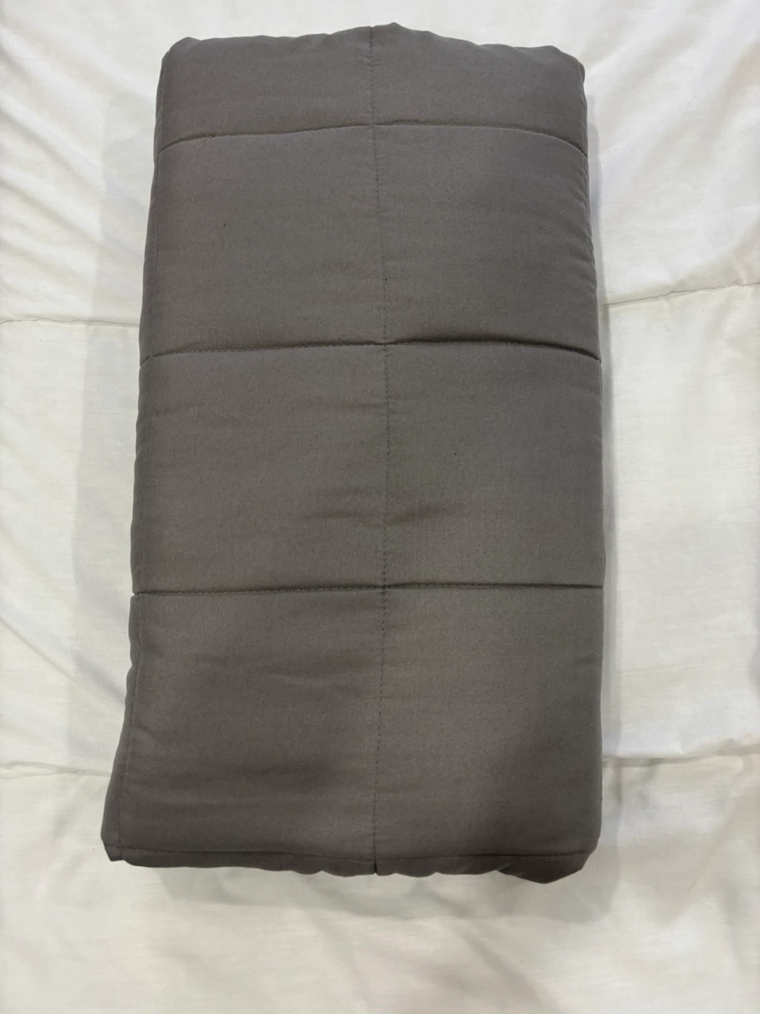 Grey Quilted Weighted Blanket