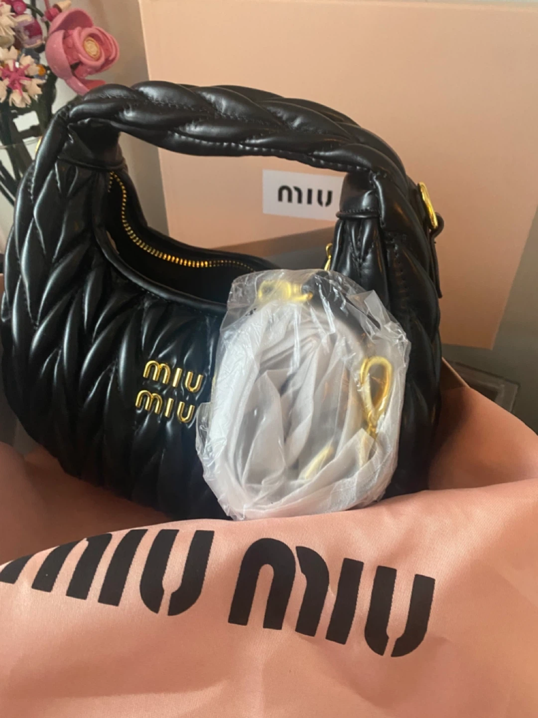 Black Quilted Leather Hobo Bag - photo 3