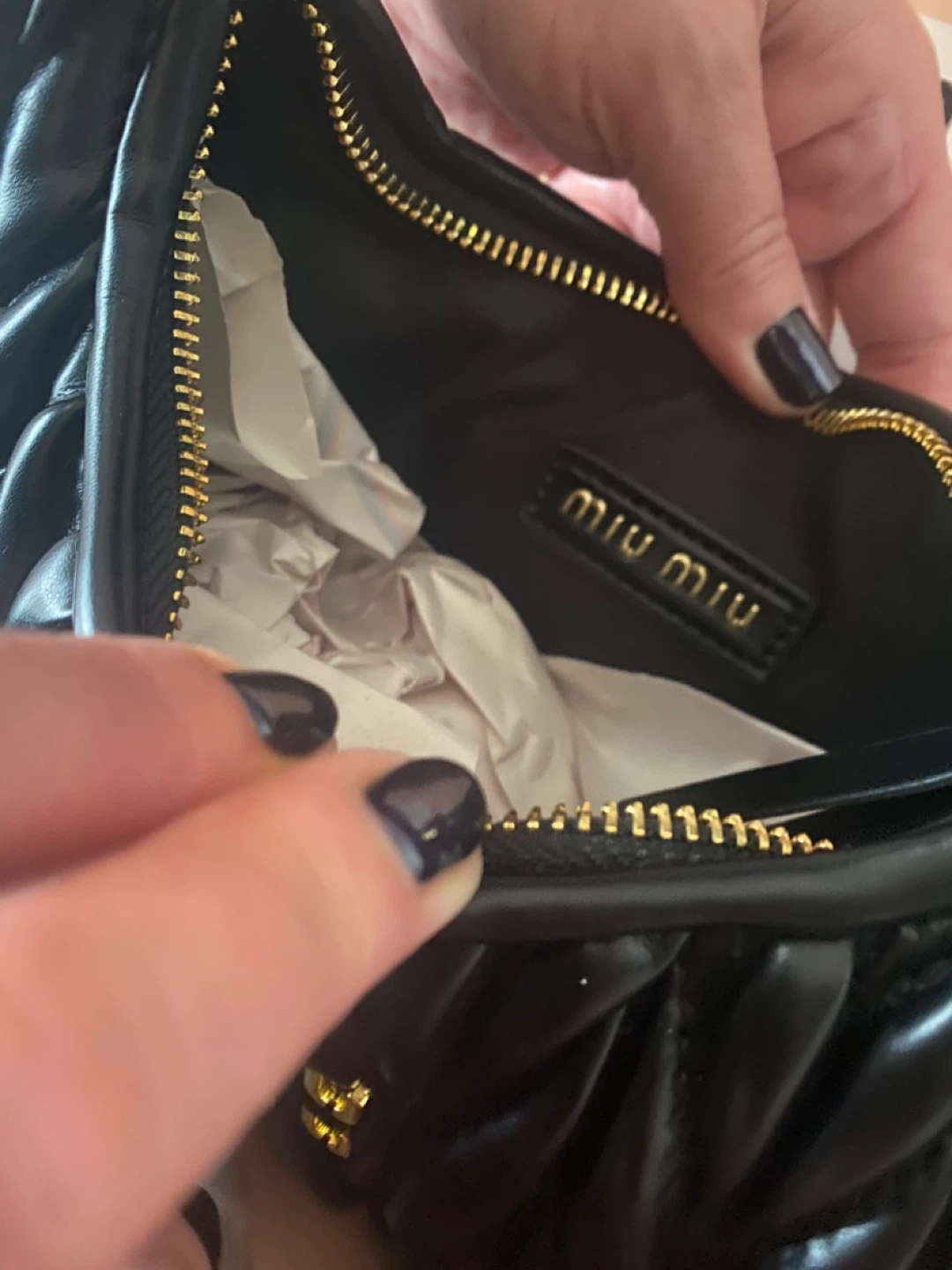 Black Quilted Leather Hobo Bag - photo 2