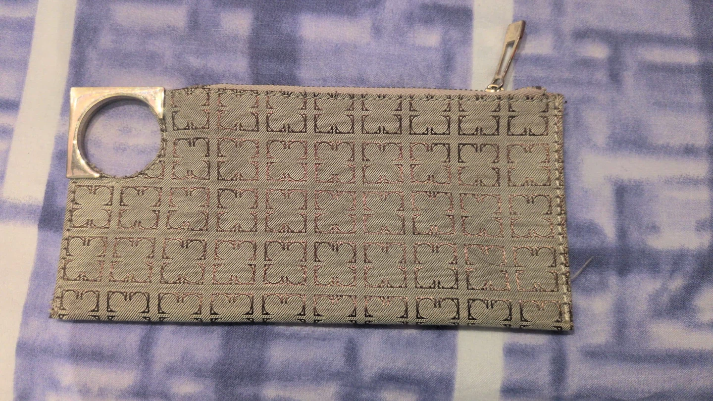 Patterned Coin Pouch with Ring Accent