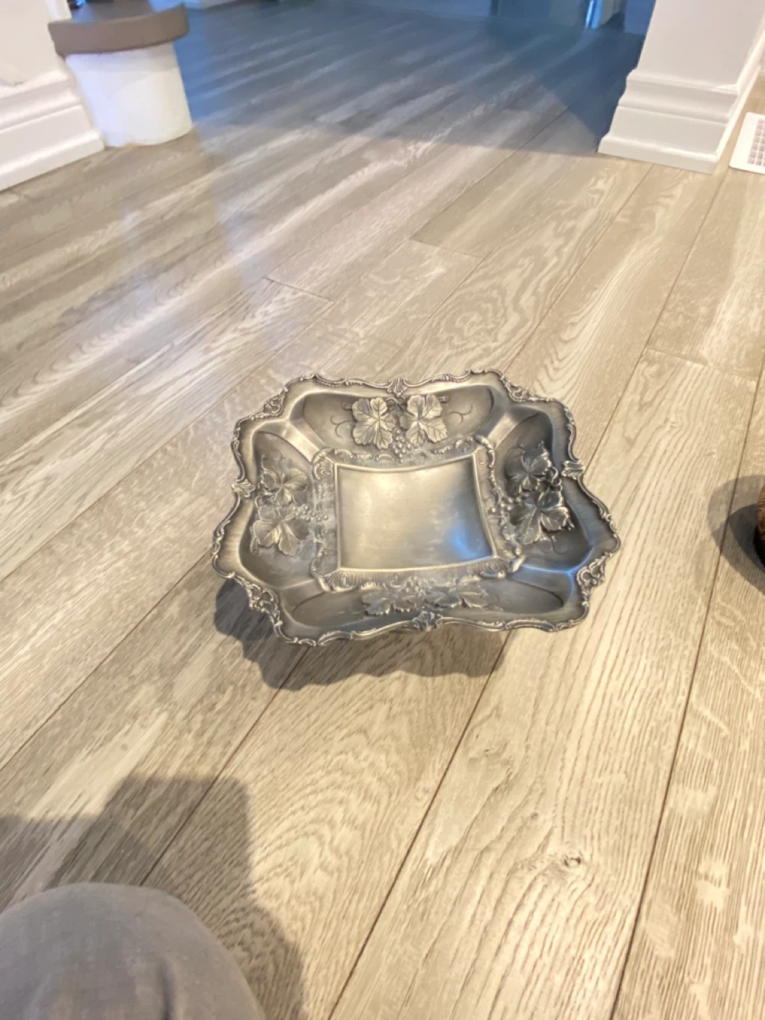 Ornate Silver-Plated Pedestal Fruit Bowl - photo 2