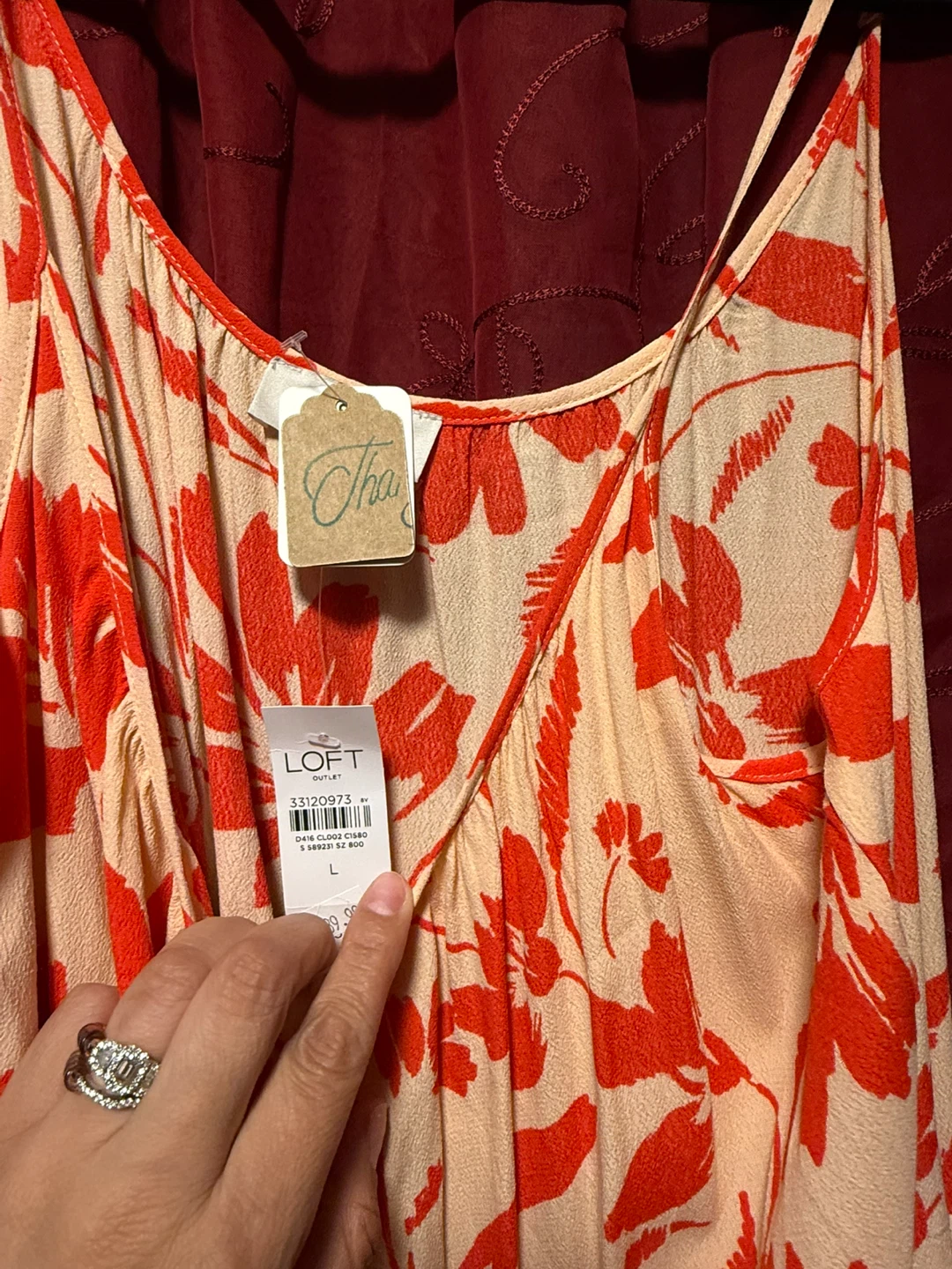 Loft Floral Print Maxi Dress - Size L - photo 4