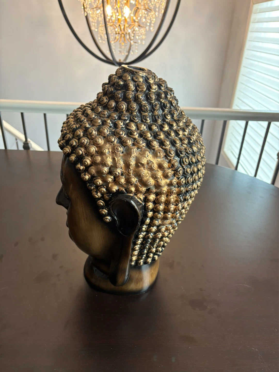 Buddha Head Figurine - Gold and Brown - photo 3