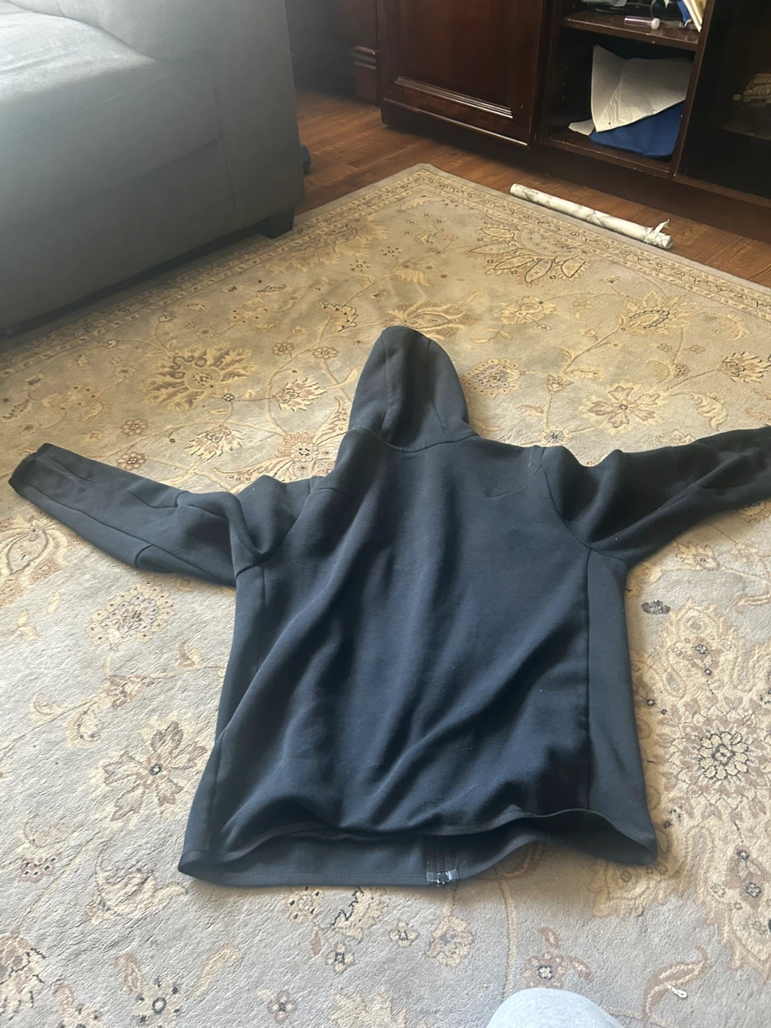 Nike Tech Fleece Full Zip Hoodie - Black, Size Large - photo 3
