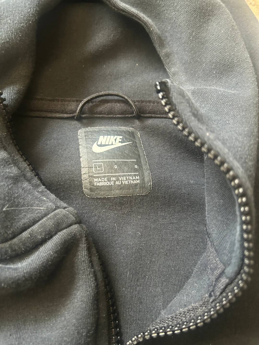 Nike Tech Fleece Full Zip Hoodie - Black, Size Large - photo 5