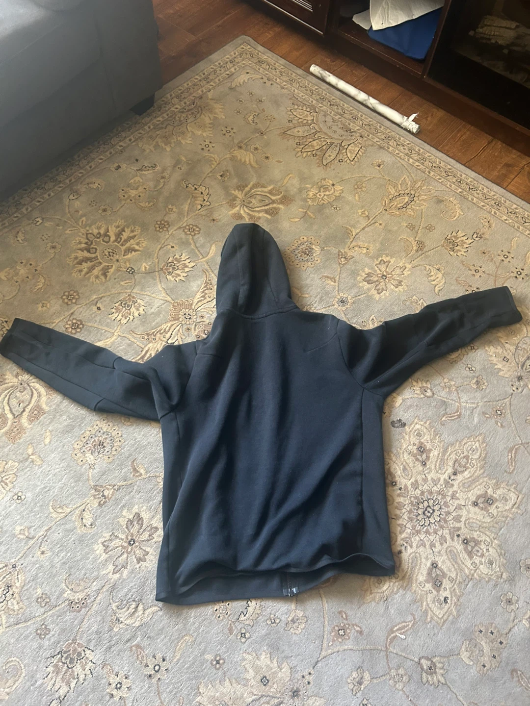 Nike Tech Fleece Full Zip Hoodie - Black, Size Large - photo 4
