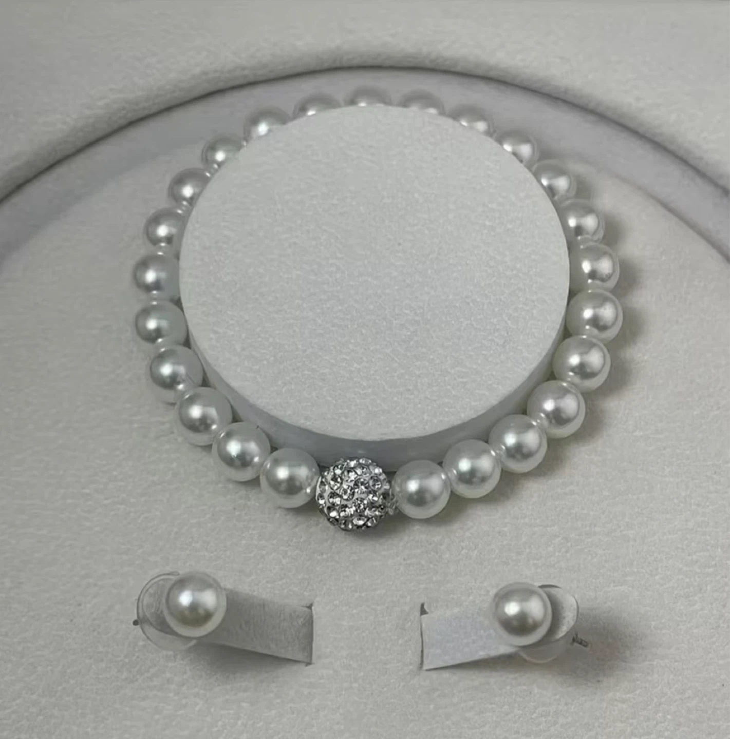 New Pearl Necklace, Bracelet & Earrings Set - photo 5