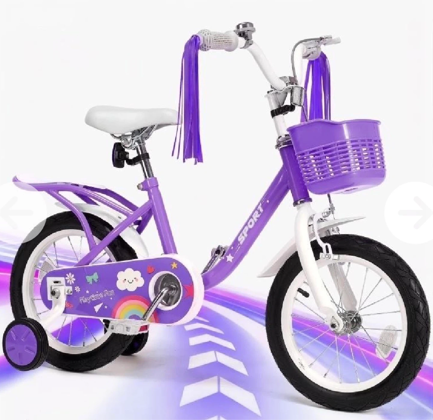 Naipo 14Inch Kids Bike for 3-8 Years Girls Boys wi