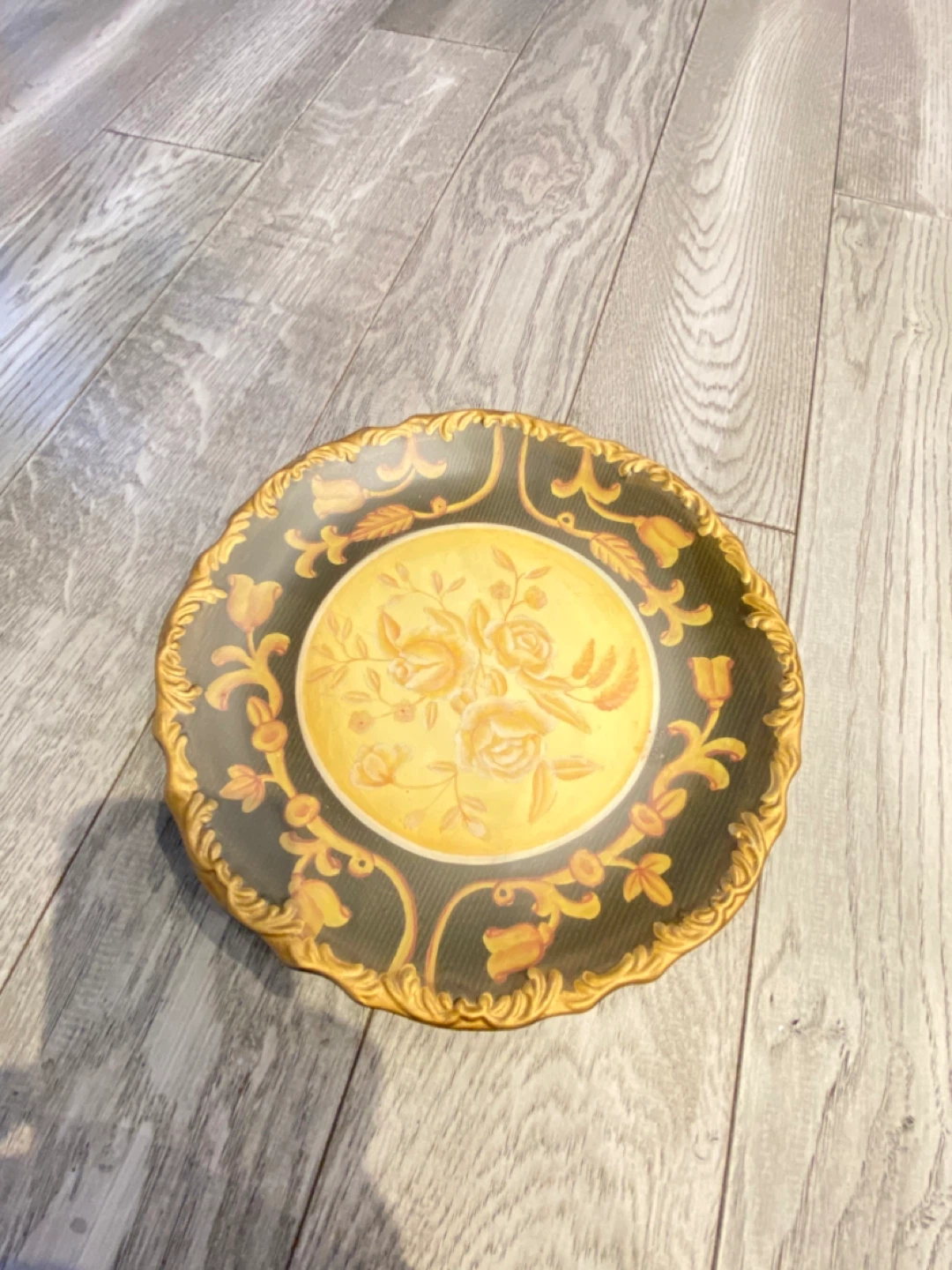 Decorative Plate with Floral Design