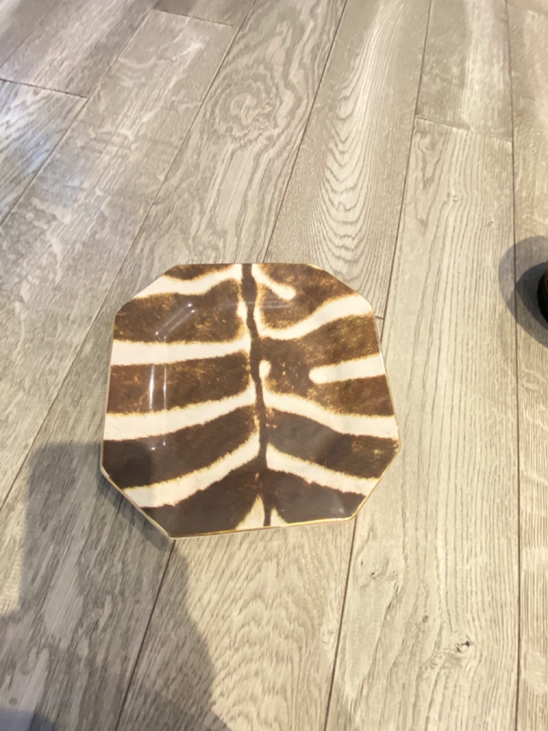 Zebra Print Decorative Plate