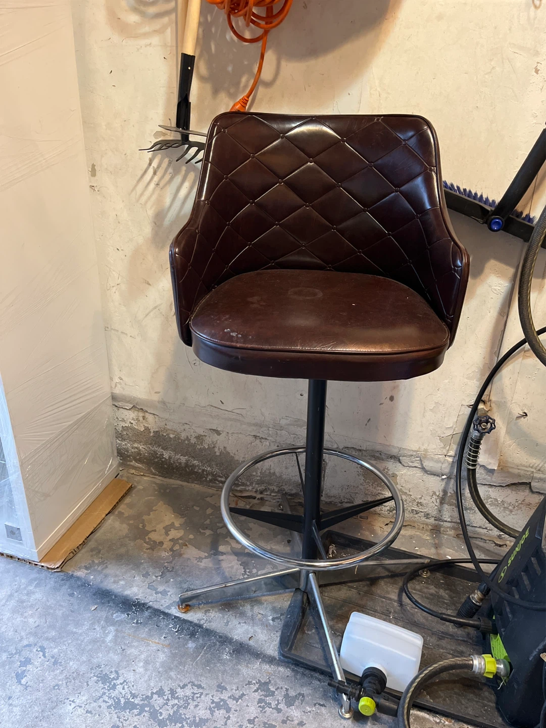 Black Swivel Bar Stool - photo 2
